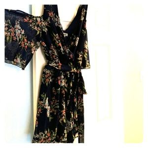 Navy Floral Romper